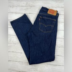 Levi’s 501 Men’s 33x34 Straight Button Fly Denim Blue Jeans